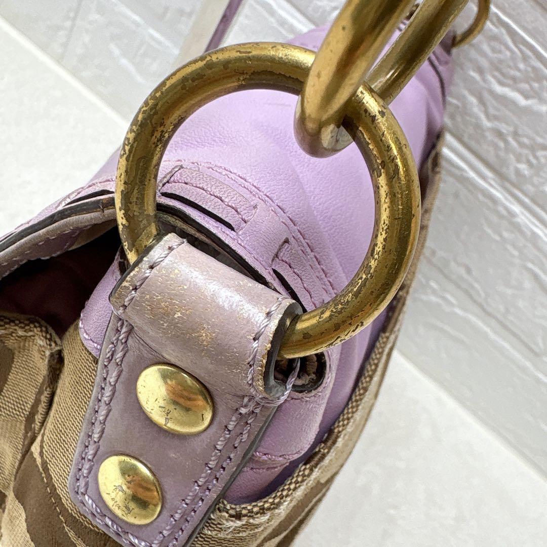 【希少✨】コーチ ソーホー ハンドバッグ パープル アクセサリーポーチ