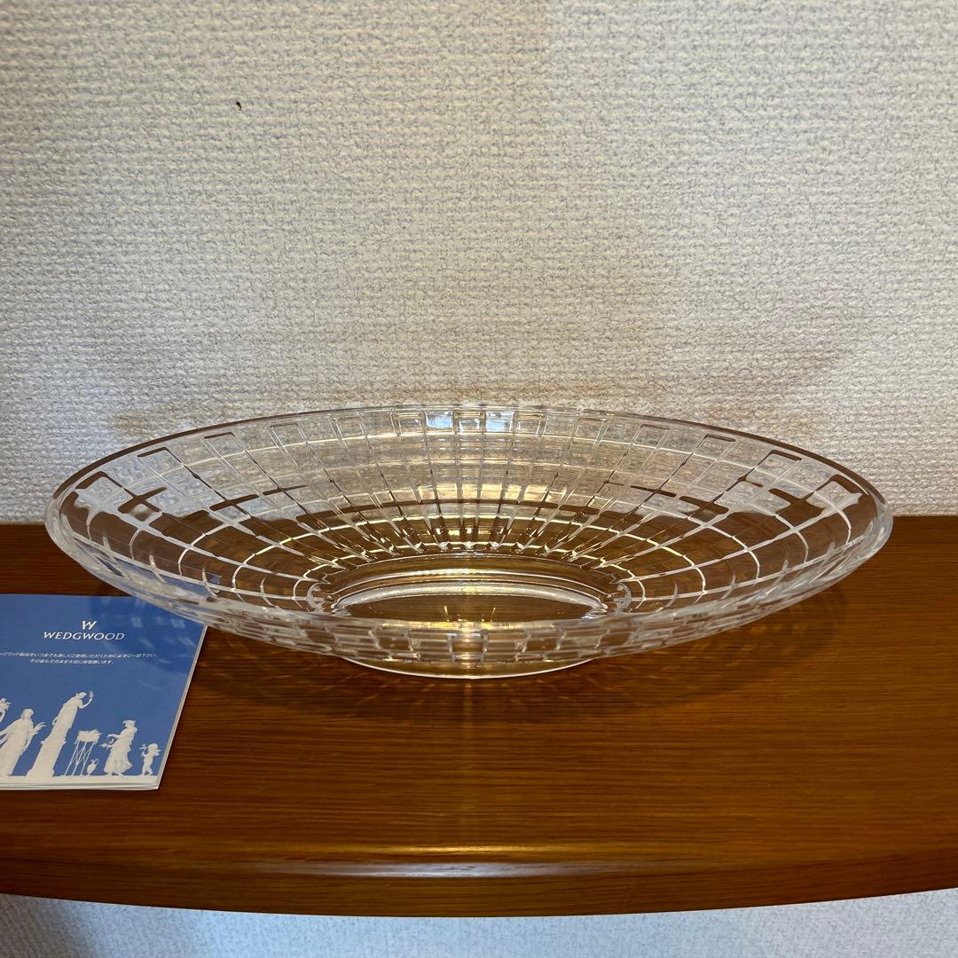 クリスタルガラスオーバルコンポート　フルーツスタンド