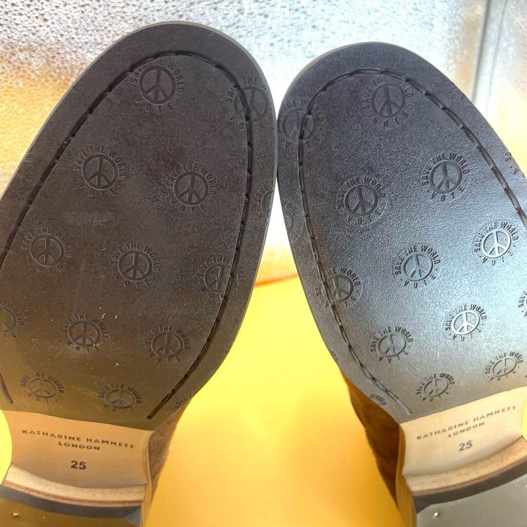 キャサリンハムネットロンドン　サイドゴアブーツ　25㎝