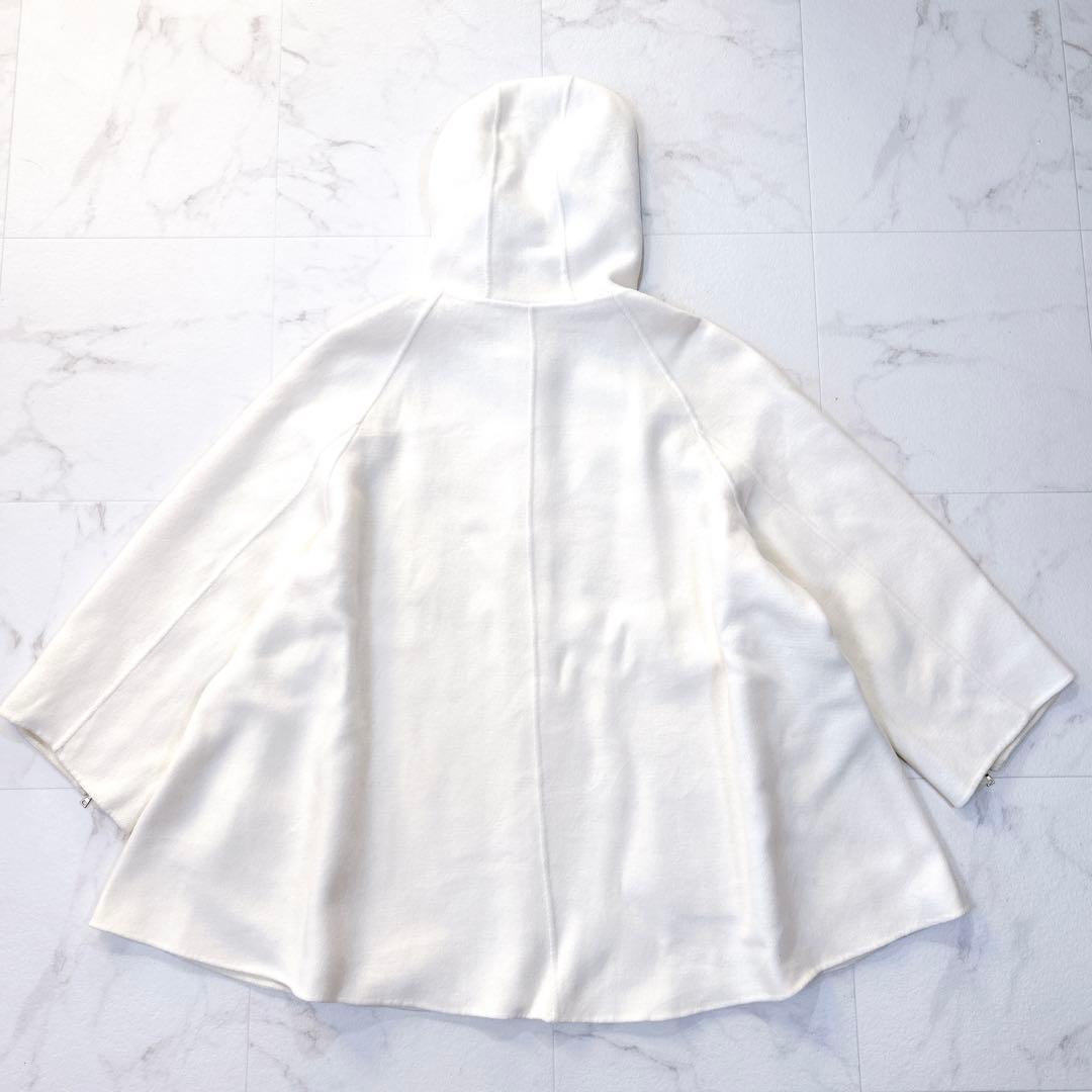 美品 CADUNE 川上桃子コラボ フード付きポンチョコート 36 袖2WAY