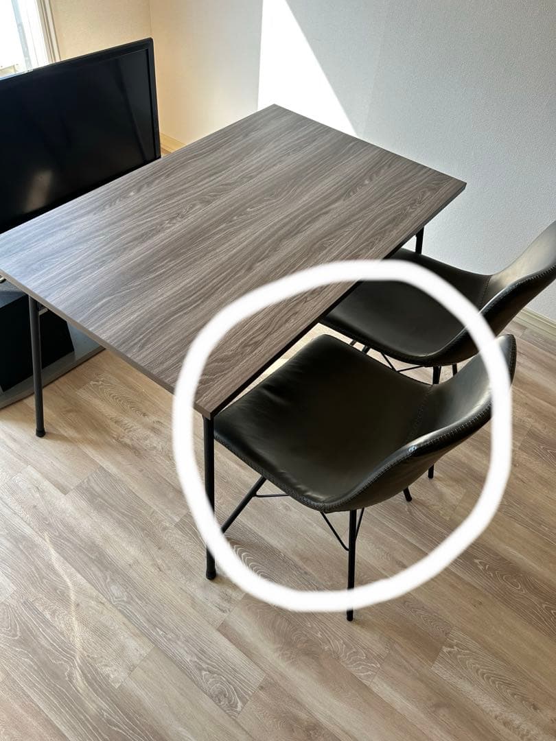 ダイニングチェア LC-1239 ダークグレー　360度回転式①