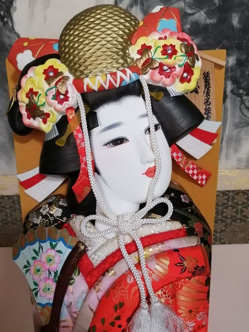 お正月飾り　木目込人形　羽子板飾り