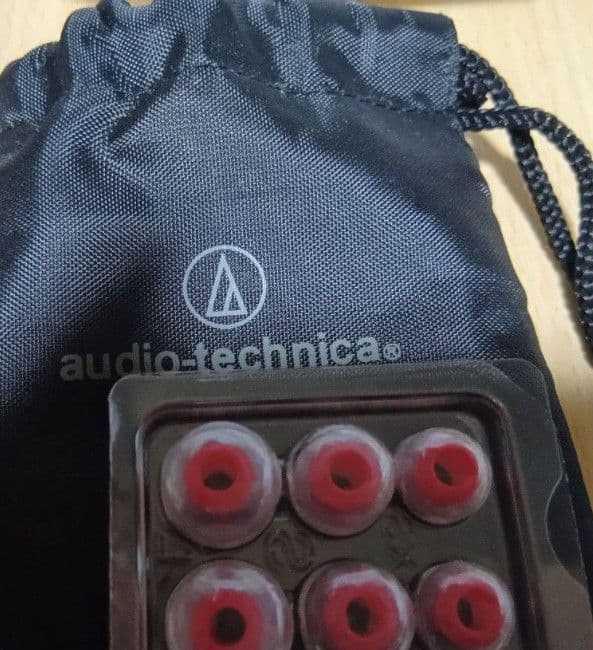 audio-technica 有線イヤホン レッド/ブラック