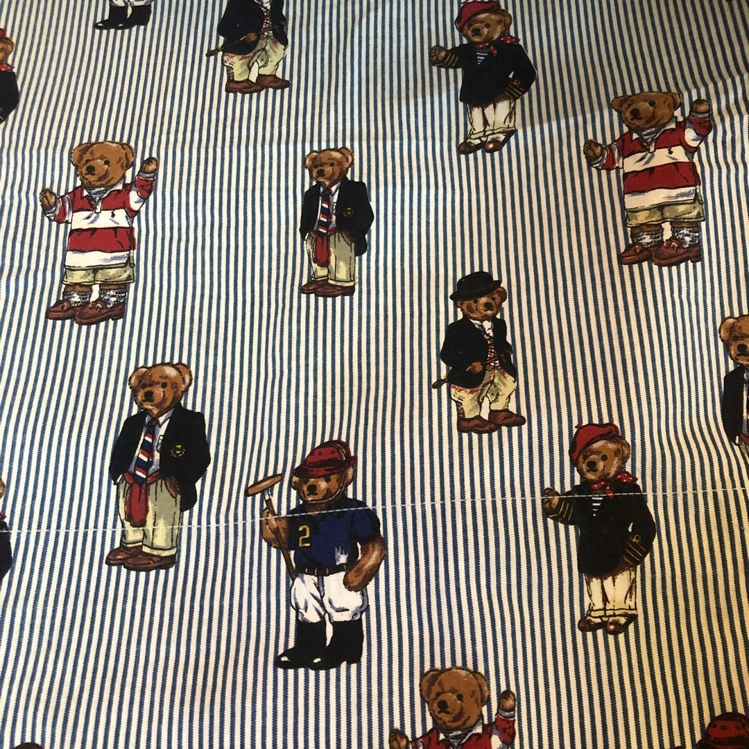 ポロベア ラルフローレン プリント コットン フラットシーツ