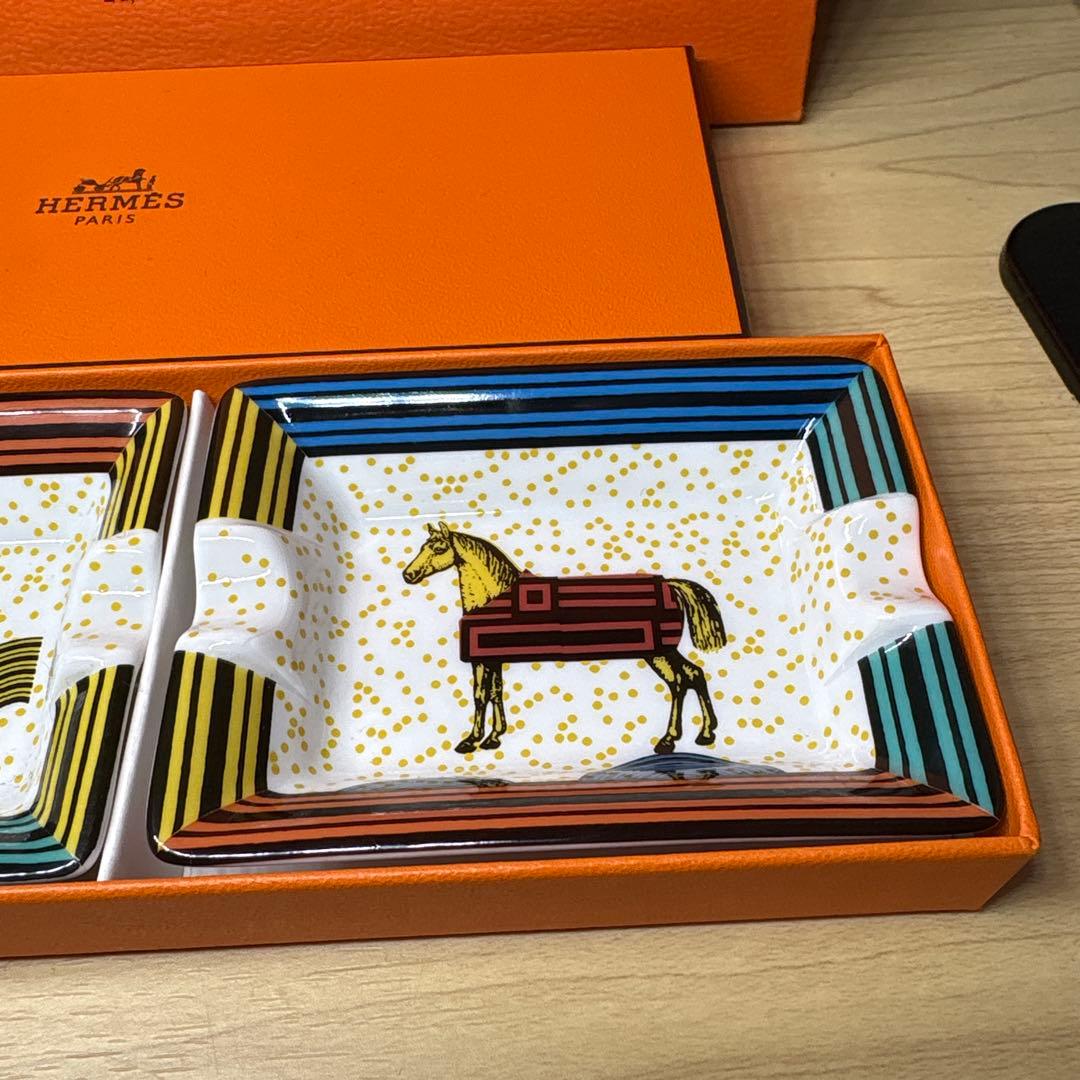 エルメス アッシュトレイ アッシュトレー 灰皿 小物入れ 2個セット　馬