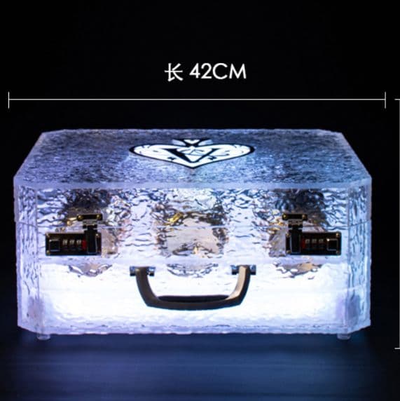 LED付 シャンパン ディスプレイ ボックス 収納 　トランク型　ボトルケース