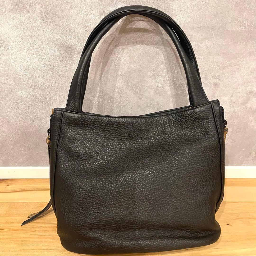 キタムラ KITAMURA 本革レザー 黒　ブラック ハンドバッグ 未使用級