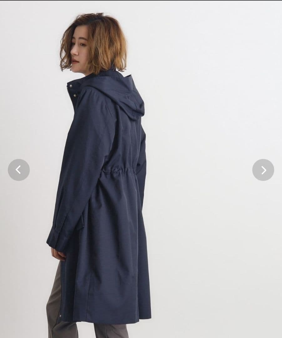 ネイビー　撥水　4way　フェイクファーライナー　ロング　マンパ