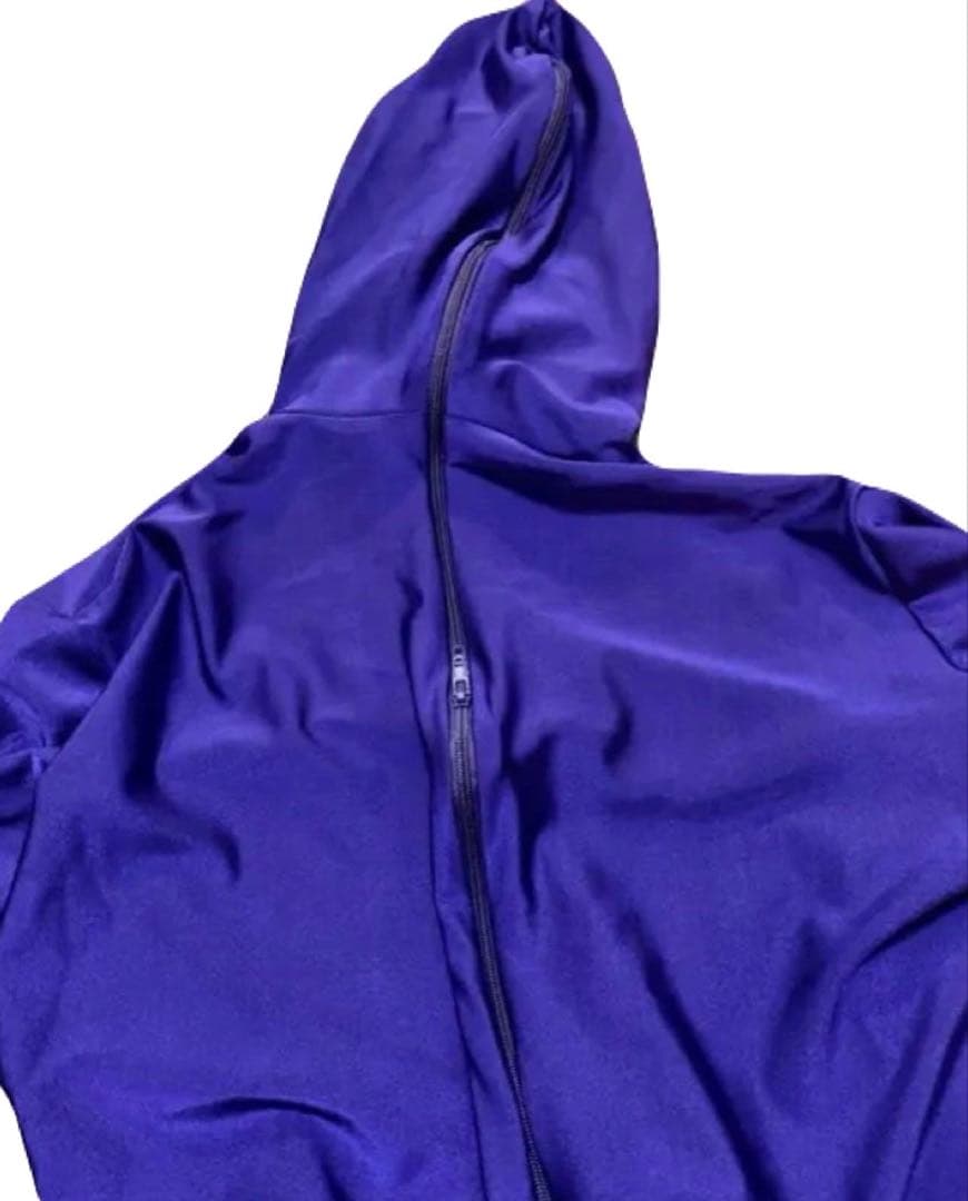 即購入OK。Lサイズパープル男性用凸仕様ゼンタイフルフェイスマスク全身タイツ