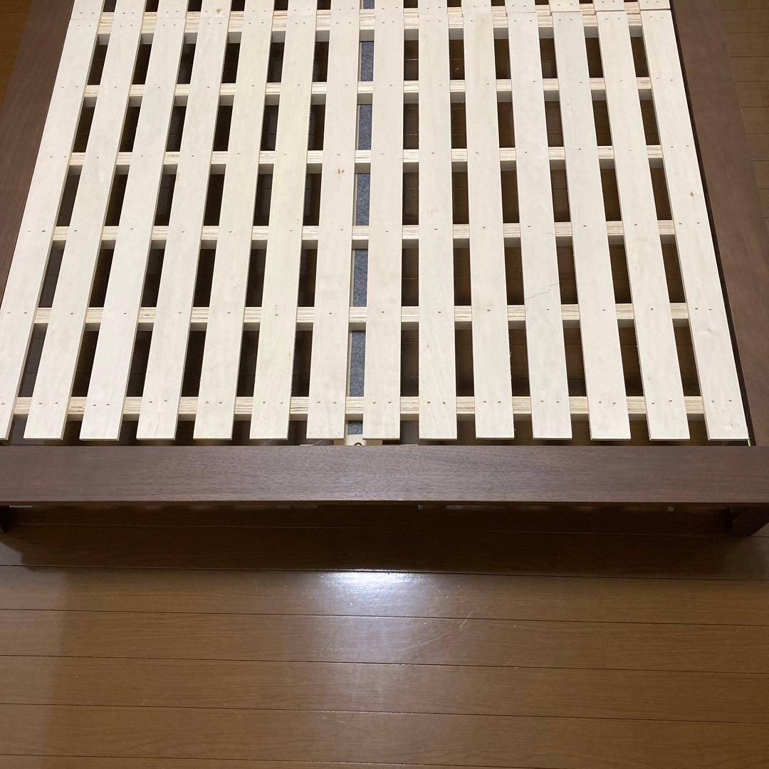 akkyすのこダブルベッドフレーム(ロデリック-S/MBR)マットレス付