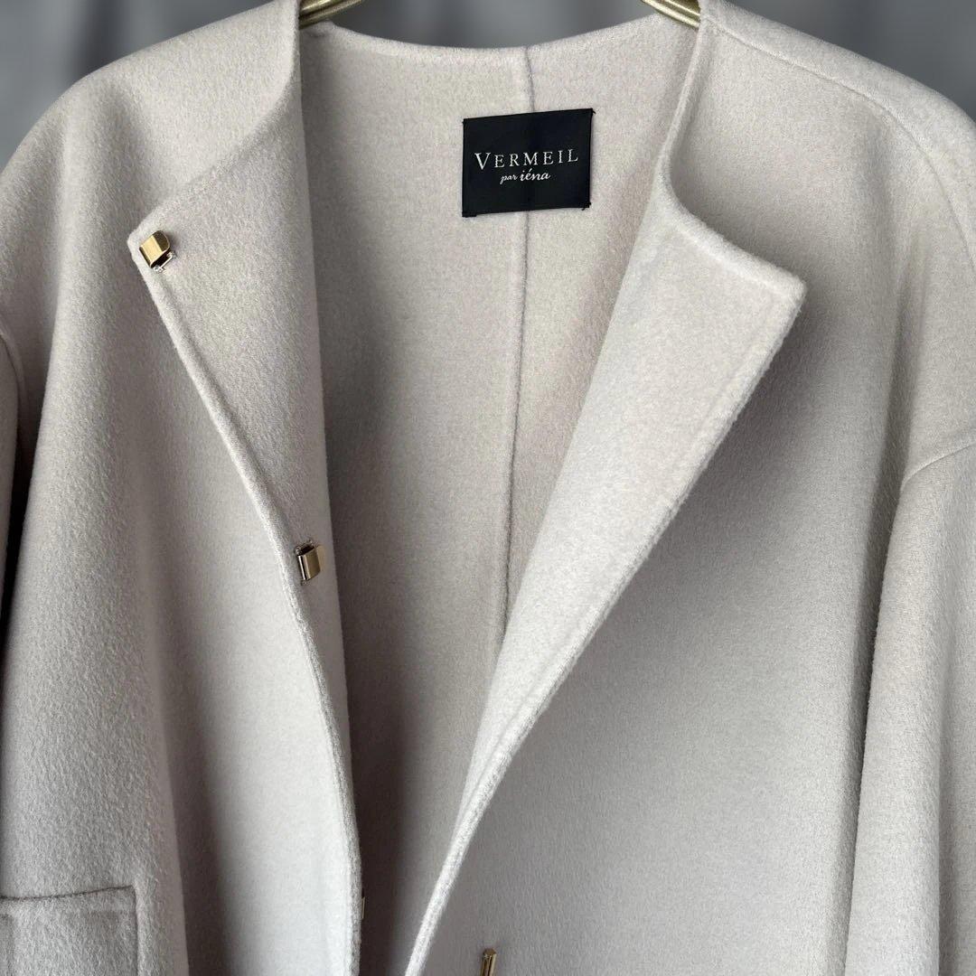 VERMEIL par iena スーパー160's リバー バルーン袖コート