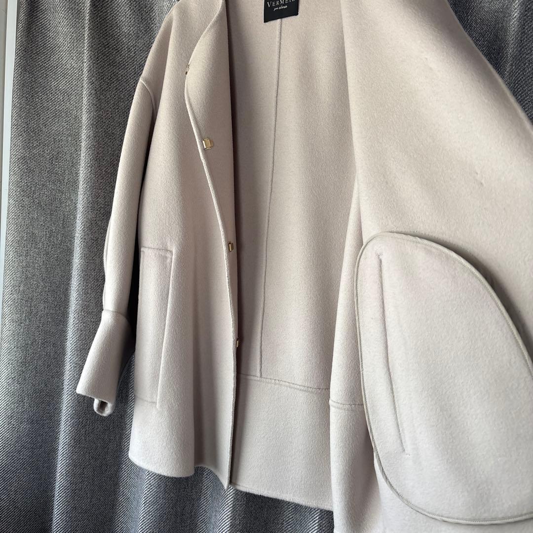 VERMEIL par iena スーパー160's リバー バルーン袖コート