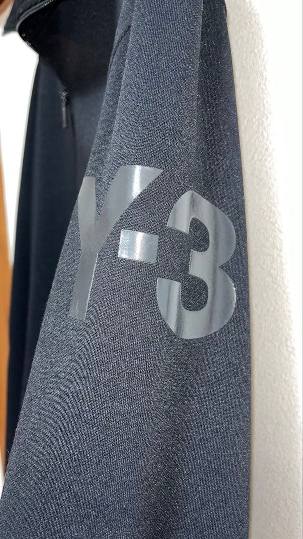 Y-3 ブラック ダブルジップアップジャケット