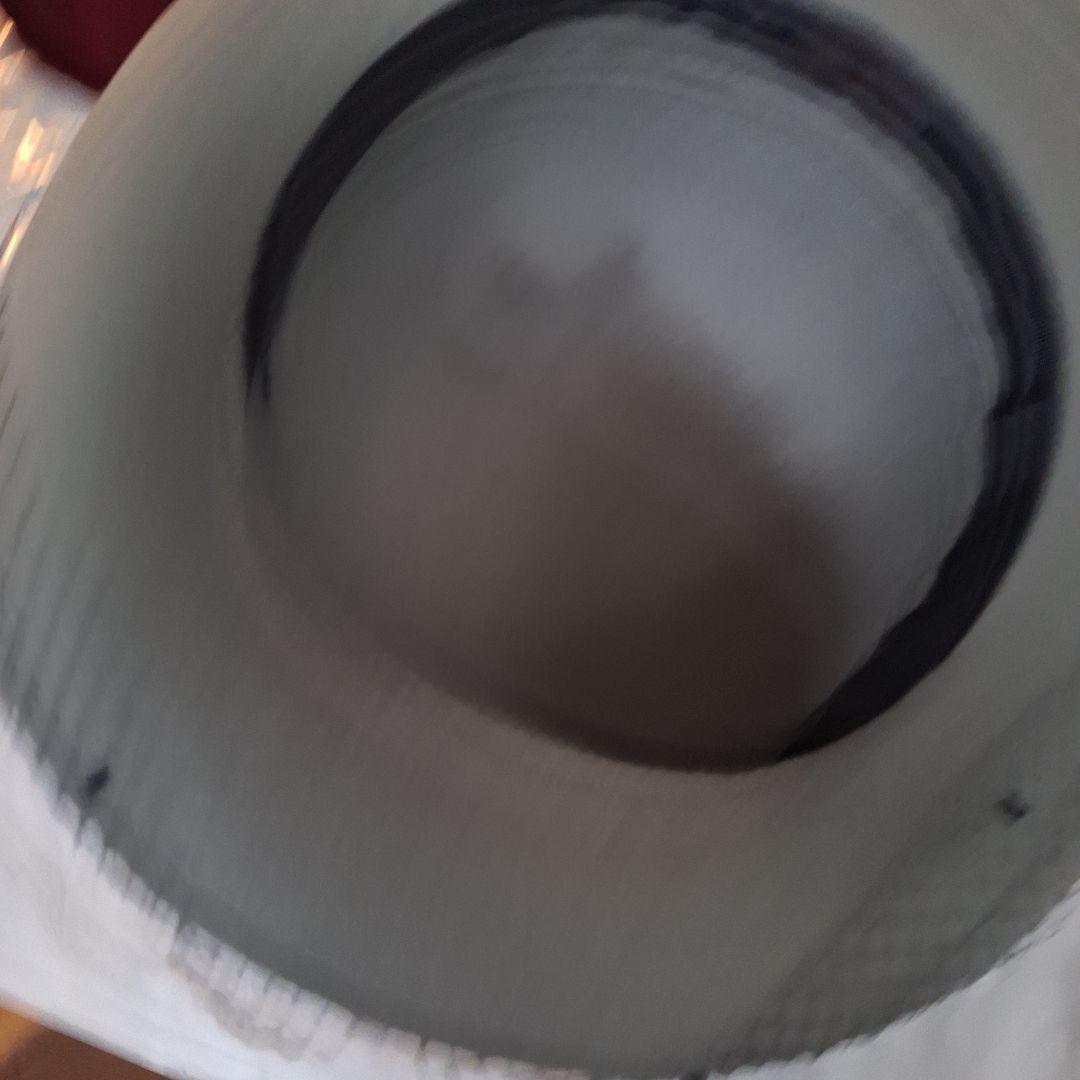 グレー ウールフェルト ボウラーハット　レース　リボン　ヴィンテージ