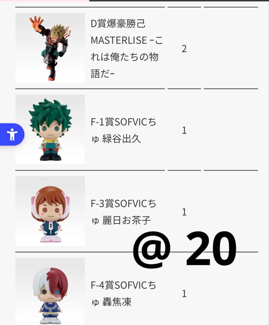 ヒロアカ 一番くじ 紡がれる想い 爆豪勝己 フィギュア