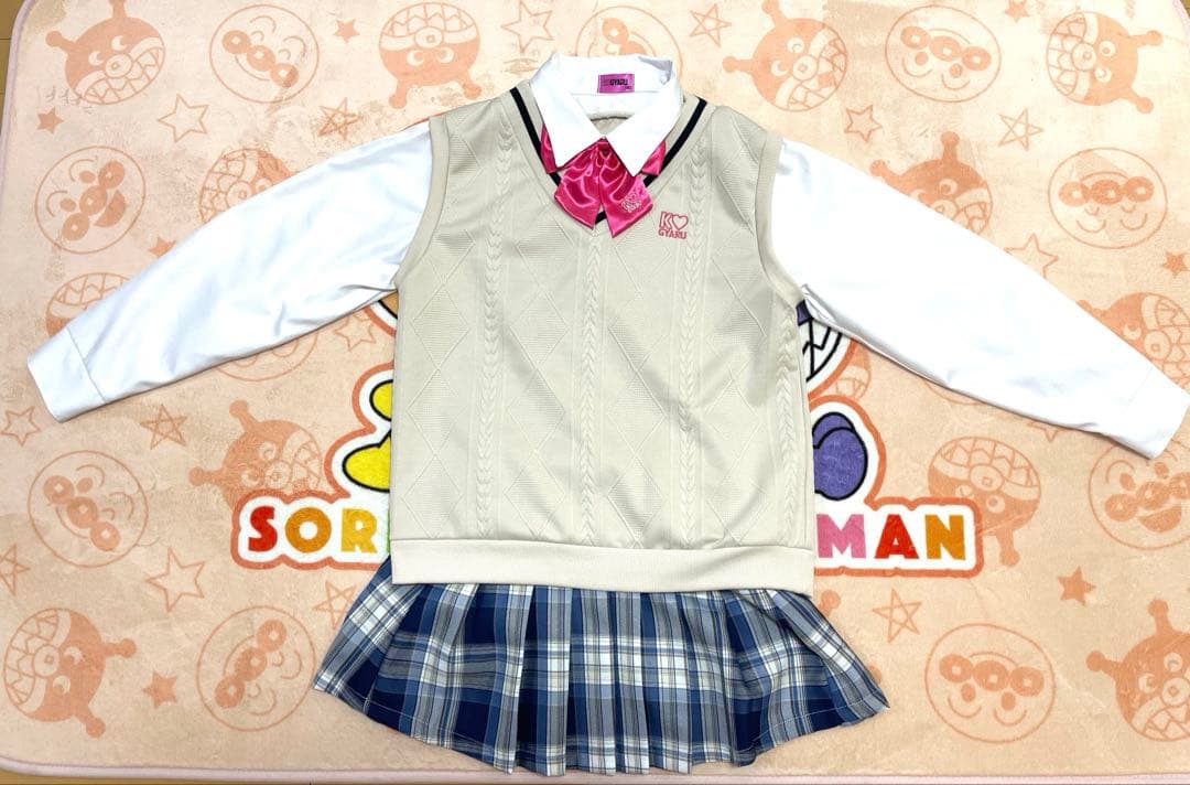 美品　KOGYARU 制服160サイズ　バースデイ エクステ青　制服コスチューム