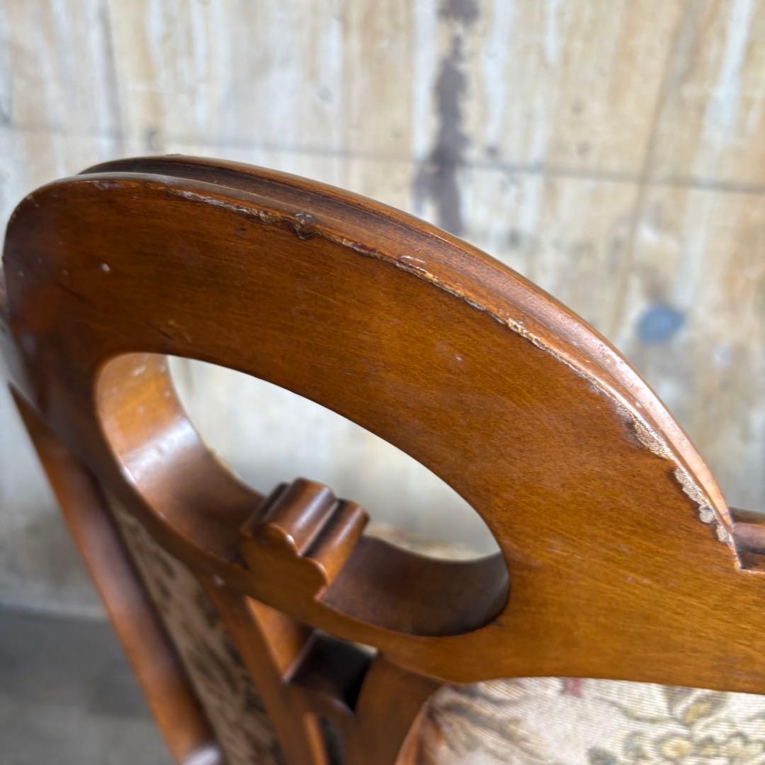 イタリアクラシック　フローレンスチェア　ダブルバック　猫脚　ヴィンテージ