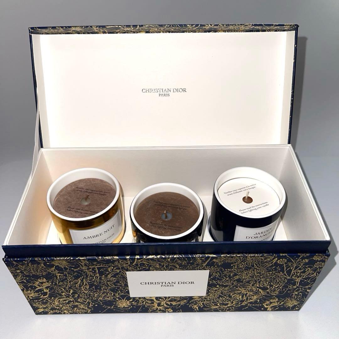 【美品】メゾンクリスチャンディオール　キャンドル3点セット