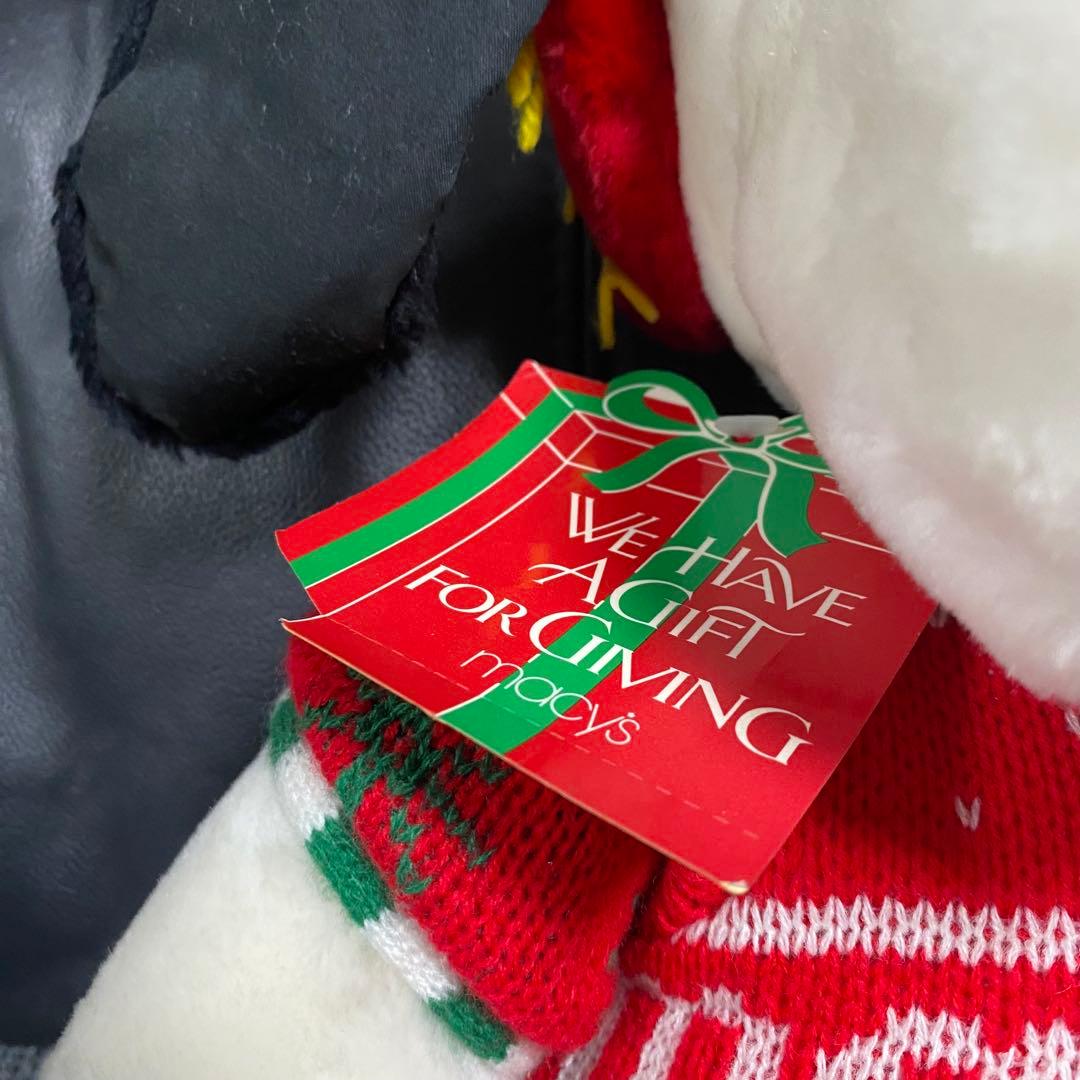 レア✨Macy's クリスマス　スヌーピー ぬいぐるみ　ヴィンテージ