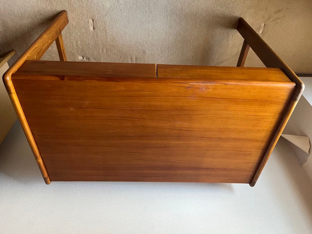 SCANTEAK 無垢材デスク チーク材 シンプル 木製机 北欧風 幅104cm