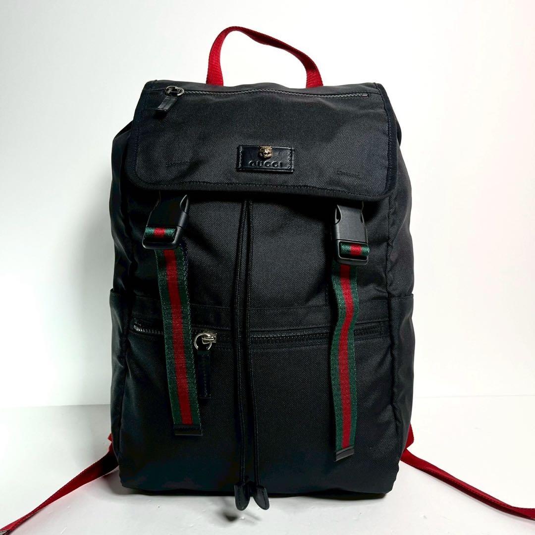 【新品同様・付属品付き✨】グッチ シェリーライン タイガーヘッド バックパック