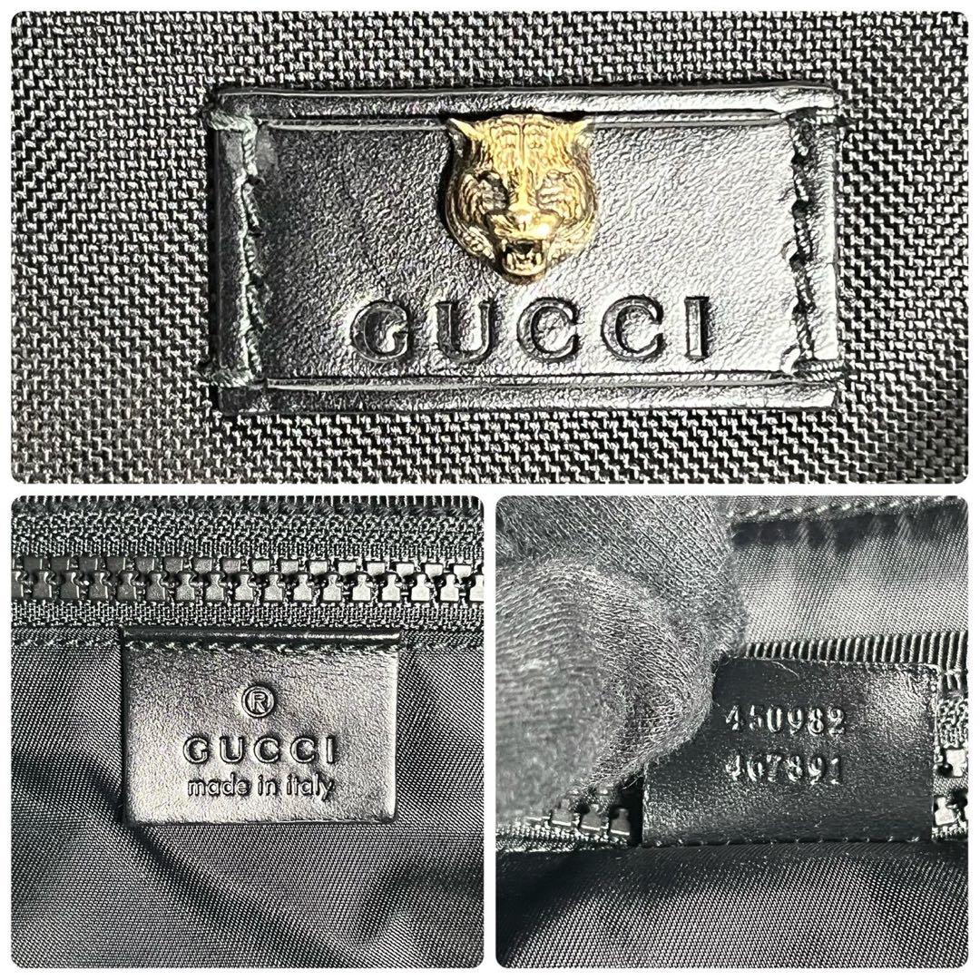 【新品同様・付属品付き✨】グッチ シェリーライン タイガーヘッド バックパック