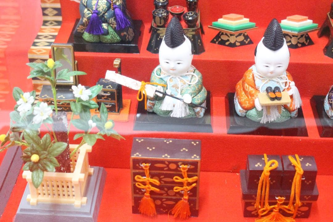 ♡まごころ雛 義光作 木目込 十五人揃 オルゴール ケース入 EE0H01027