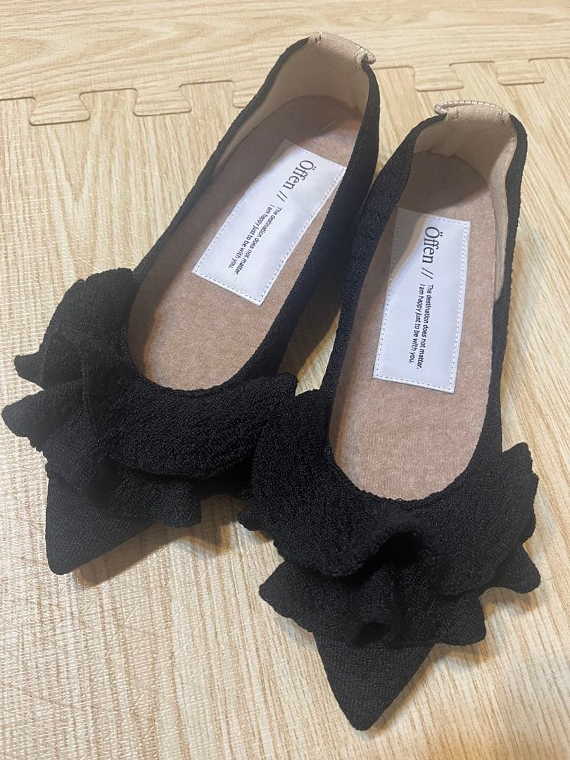 Offen フリルフラットシューズ39(24.5)