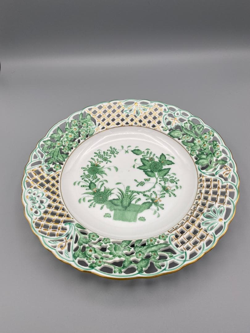 ヘレンド　インドの華　透かしプレート