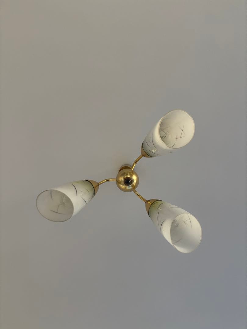 ミッドセンチュリー　usa製　3灯ペンダントライト