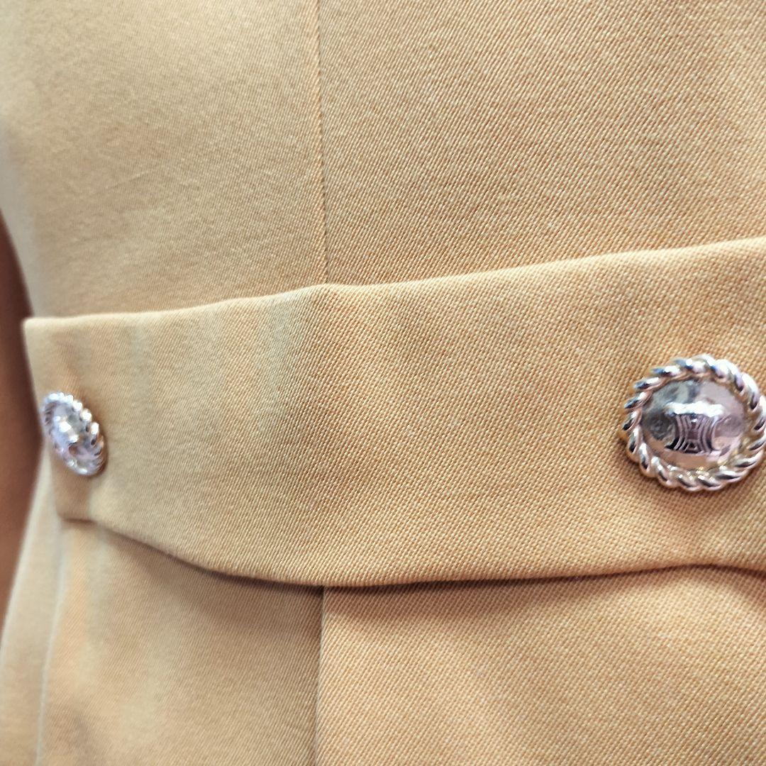 フランス製 Vintage CELINE 金ボタンショート丈 ジャケット　黄色