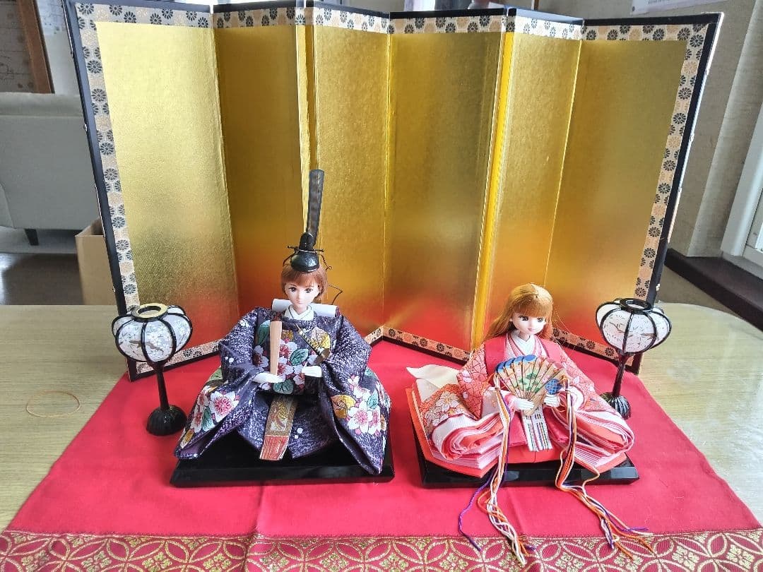 雛人形　リカちゃん 　はると君　親王雛セット　リメイク品　①