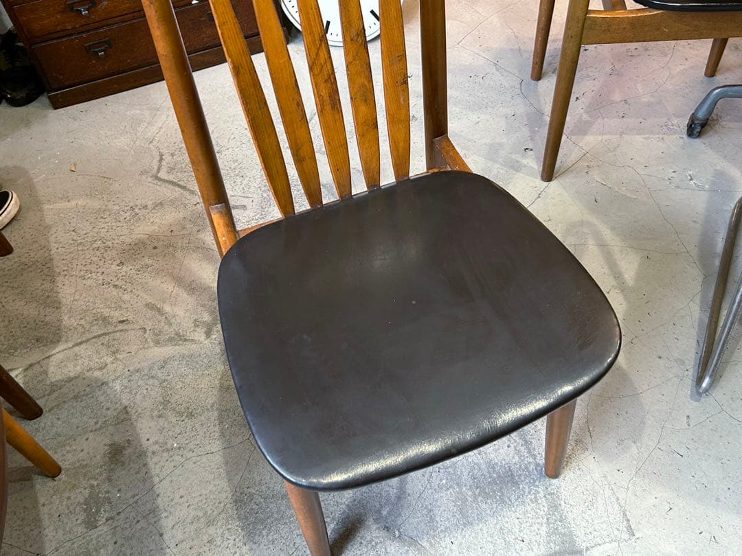 貴重!! 60s 70s ビンテージ 飛騨家具 日進木工　ウッドチェア ③