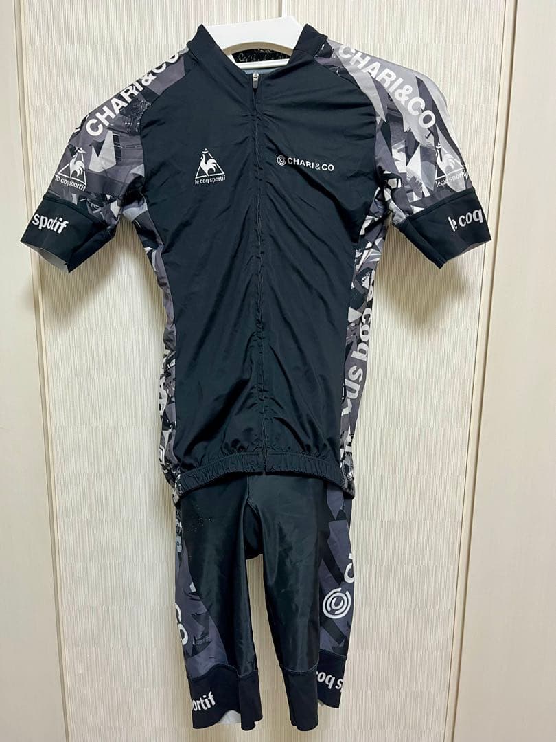 サイクルジャージ CHARI & CO ・ルコック黒/赤・黒／グレーセット