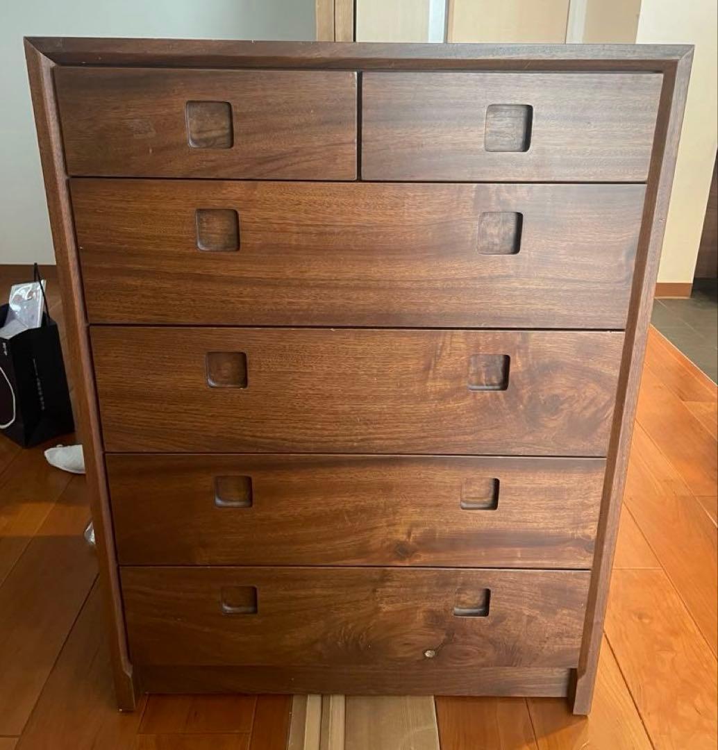 橋詰家具　shinra 640 5段 チェスト 楠材　アンティーク