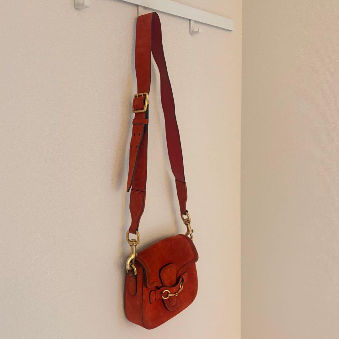 GUCCI レディウェブ ショルダーバッグ オレンジ