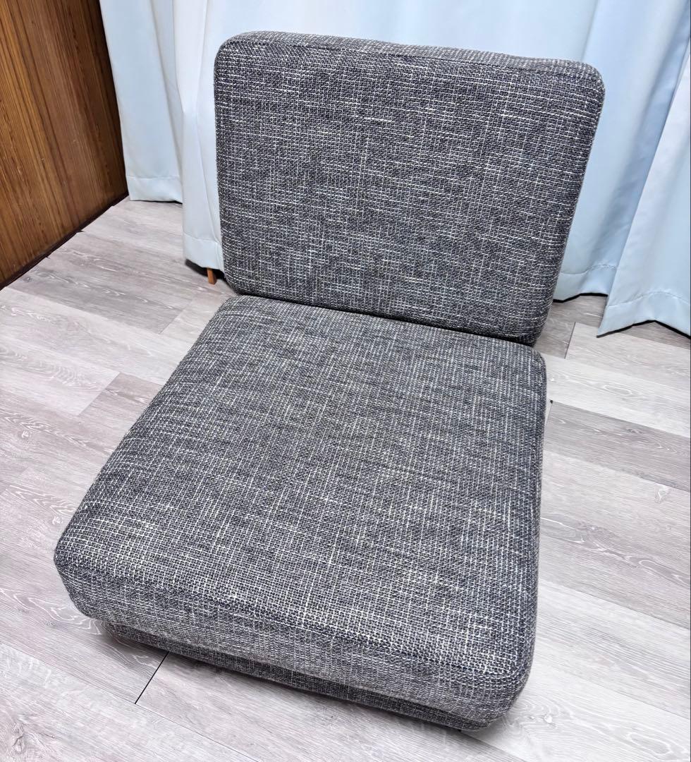 ソファベッド 折りたたみソファ　コンパクト 2人用　グレー