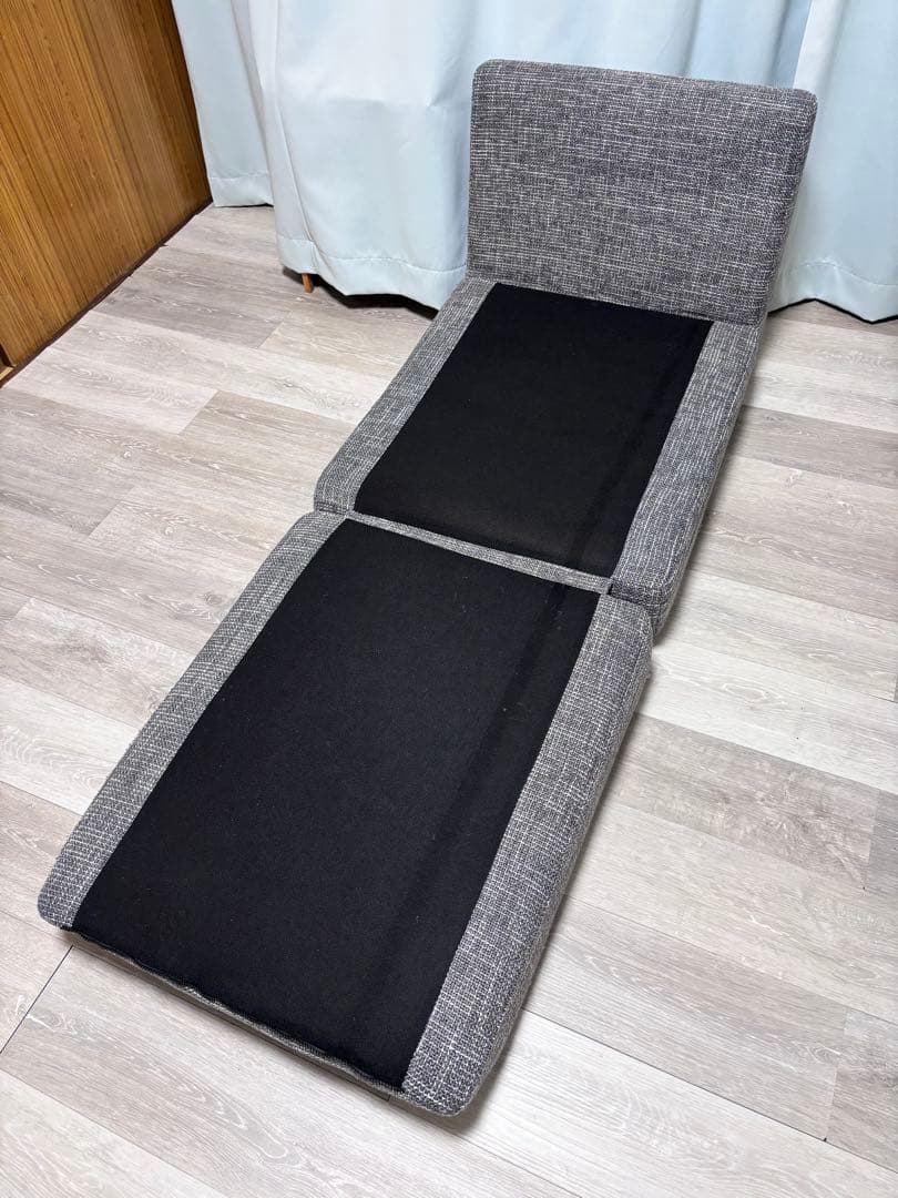 ソファベッド 折りたたみソファ　コンパクト 2人用　グレー