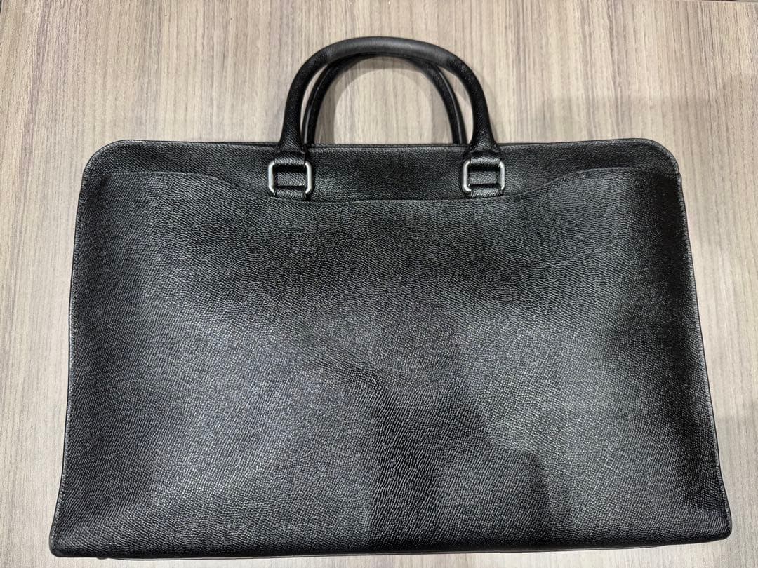 COACHブラックレザービジネスバッグ 黒