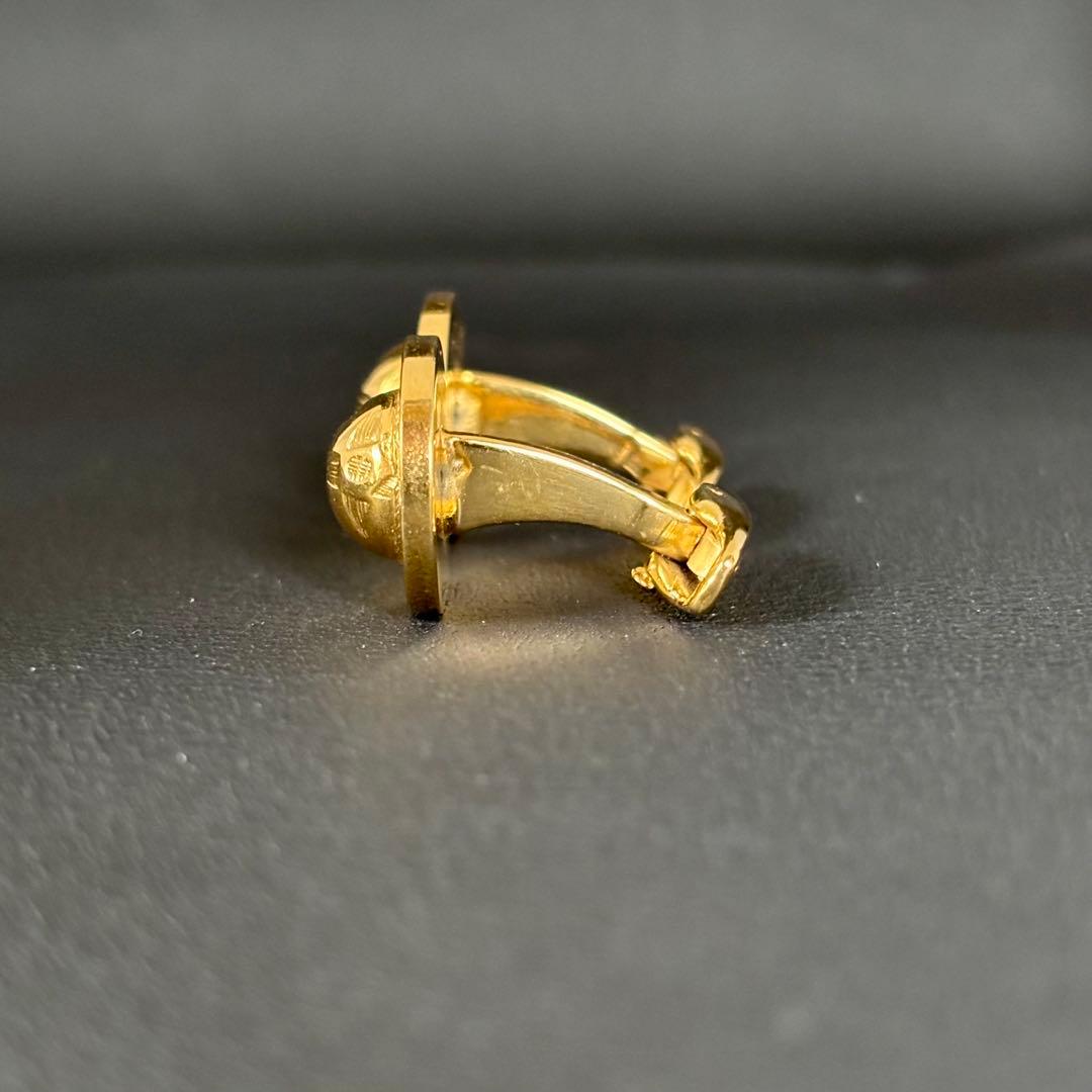 【希少】【セリーヌ】CELINE カフス スターボール ロゴ ゴールドカラー