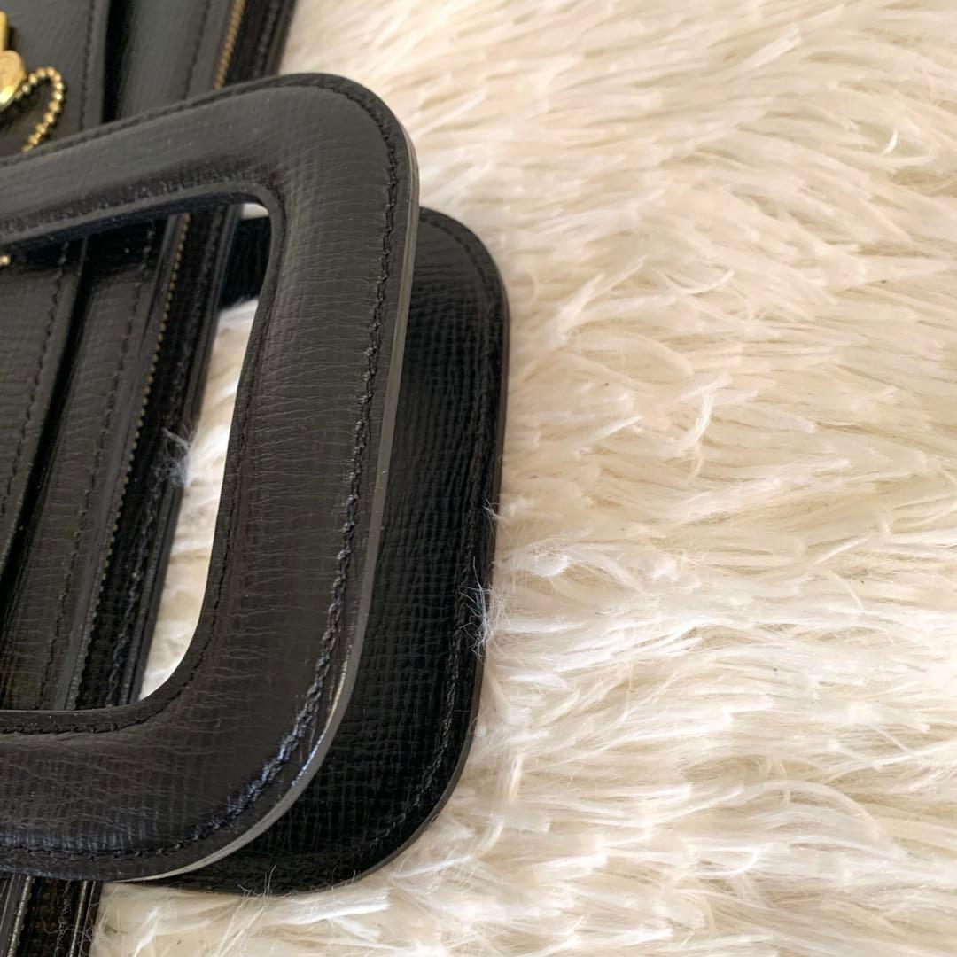 美品❣️BURBERRY ビジネスバッグ ペンチェック レザー 黒　鍵付　A4可能