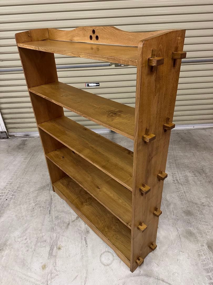 アンティーク　楔本棚　書棚　オープン棚　古家具