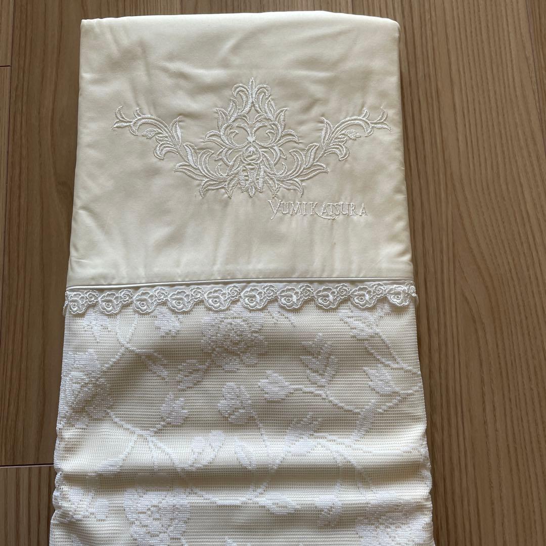 桂由美 YUMI KATSURA 掛け布団カバー　ダブルロング　絹混　日本製