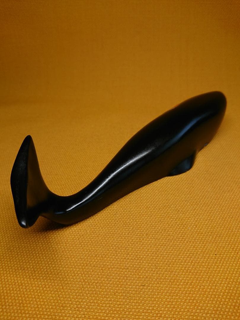 【美品】サカナ　クジラ　鯨　石製　置物　インテリア　工芸品　美術品　A1671