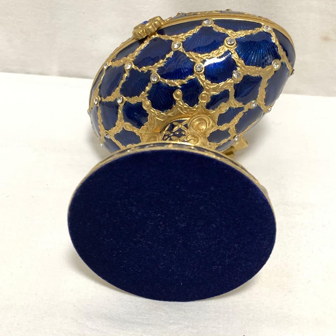 KRISCHERCO ジュエリーケース オルゴール付き ヴィンテージ品　ブルー