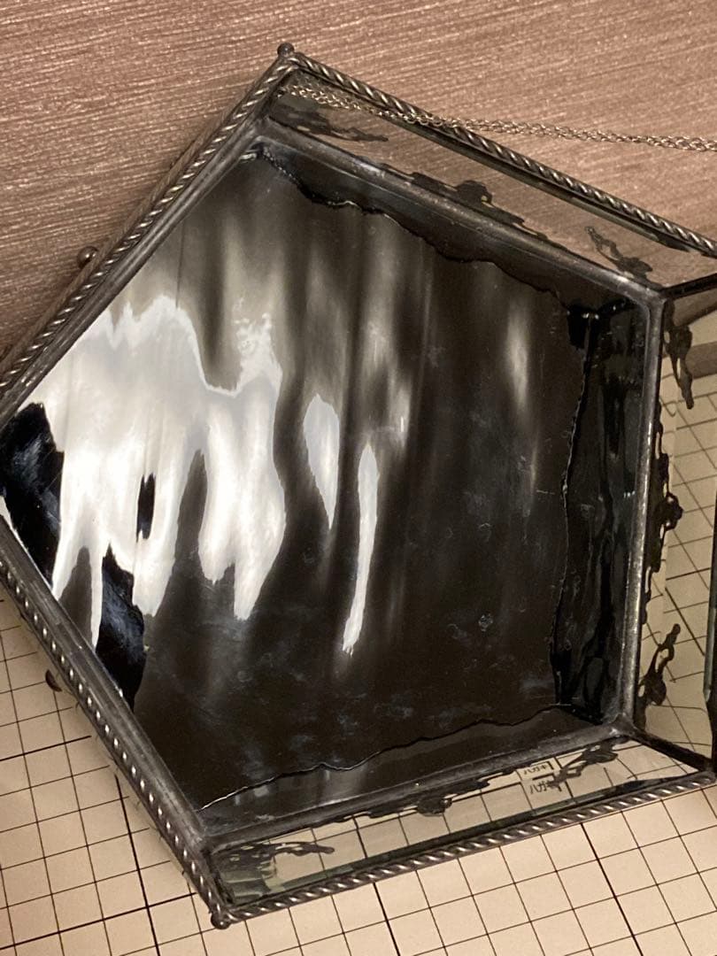 匿名配送 小物入れ 五芒星 足付きステンドグラス風アクセサリーボックス 星 魔女