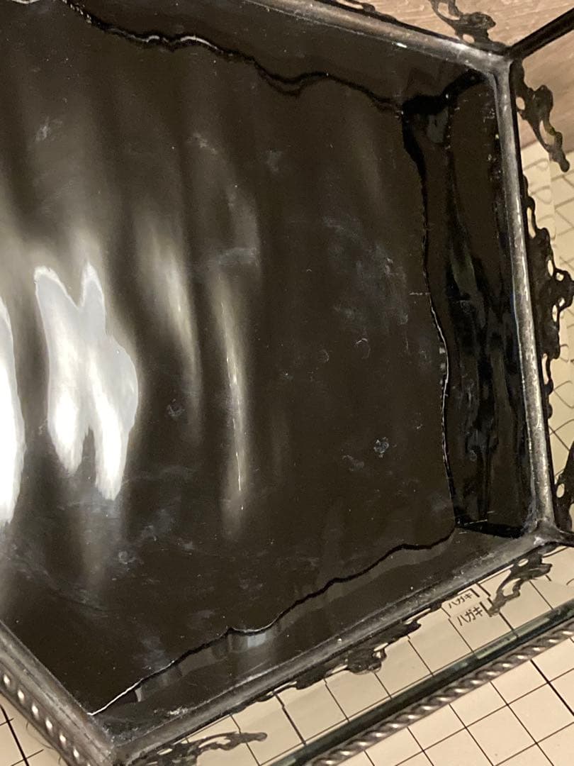 匿名配送 小物入れ 五芒星 足付きステンドグラス風アクセサリーボックス 星 魔女