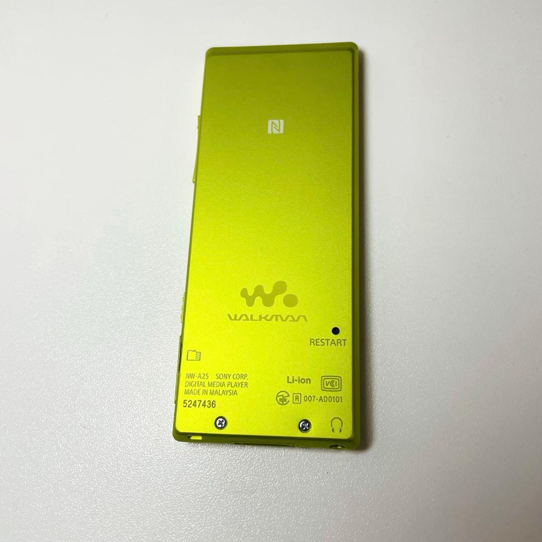 【美品】　ソニー　ウォークマン　NW-A25 16GB ライムイエロー