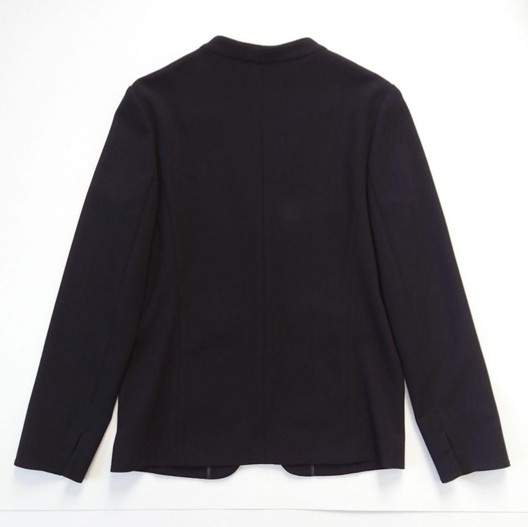 SOEJU✨ウールライク ノーカラージャケット L ネイビー ソージュ