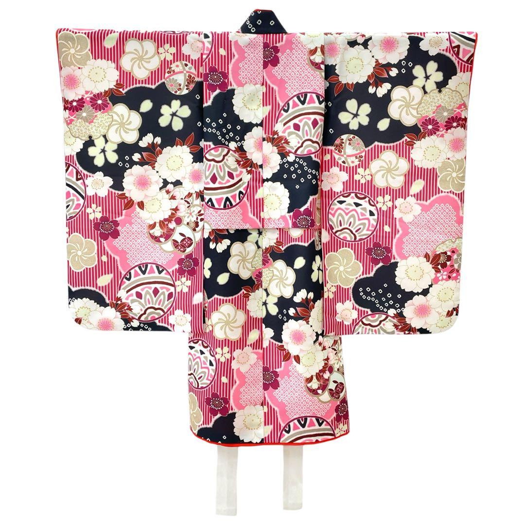 ◎mk-1051　女児　七五三　着物・被布セット　3歳　　11-20